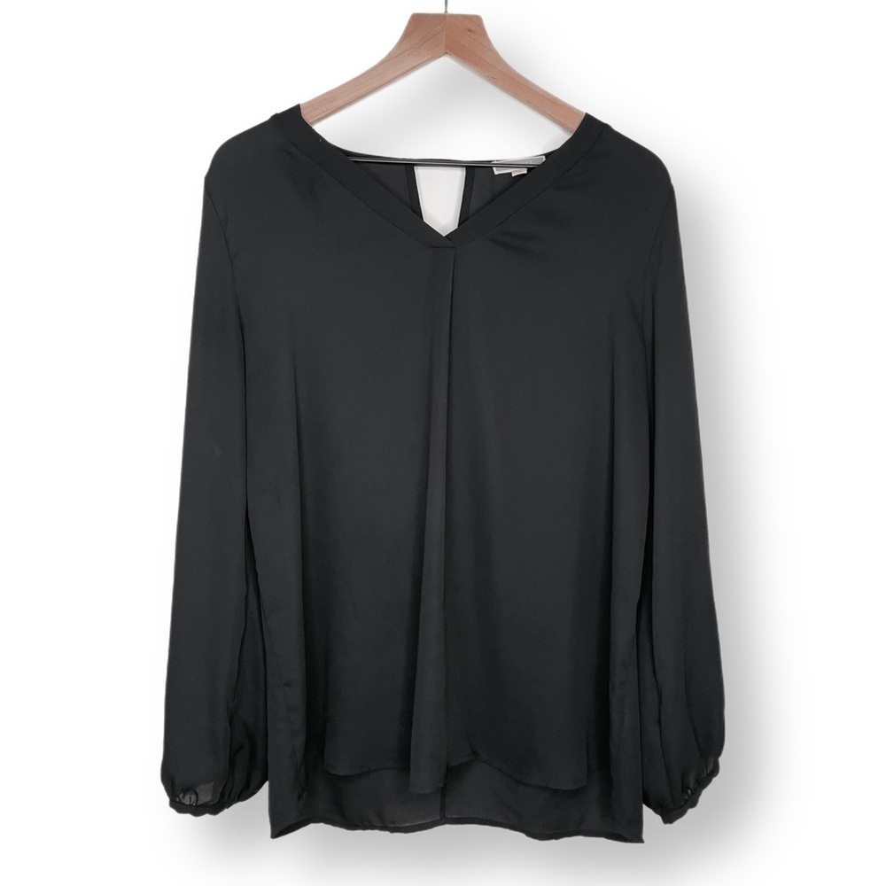 Pleione Black Sheer Top